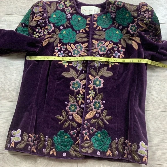 Oscar de la Renta Vintage Embroidered Blazer Jacket - Picture 14 of 16